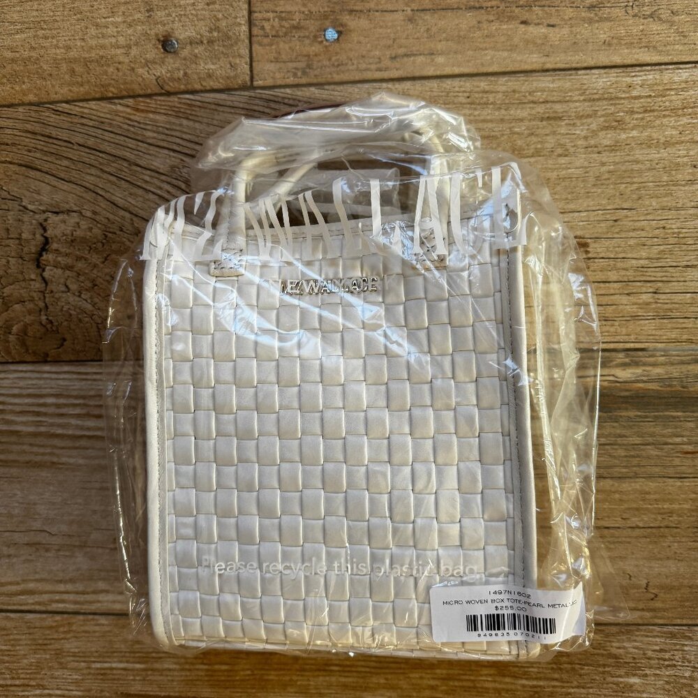 MZ Wallace  Micro Woven Box Tote  Color: Pearl Metallic $255 - Picture 7 of 7